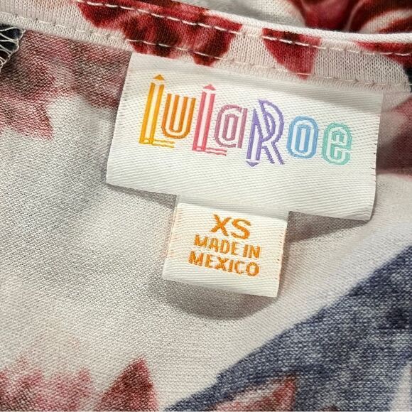 LuLaRoe Floral Sleeveless a-line loose fit top - Picture 7 of 10